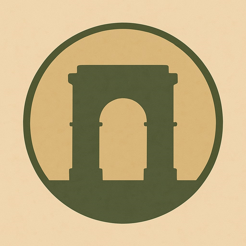 Bridge with gateways icon