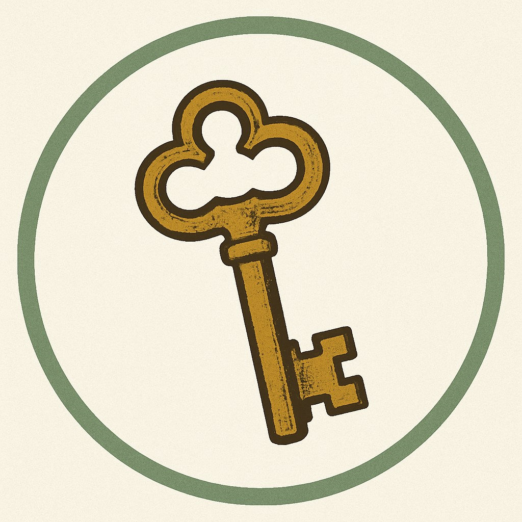 Antique key icon