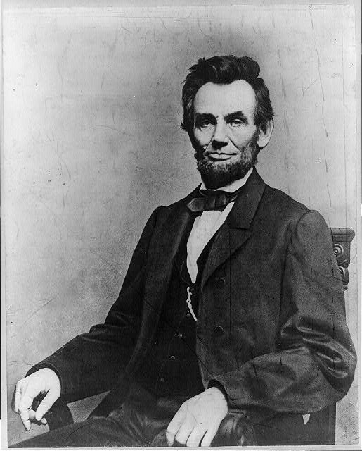 Lincoln seated
